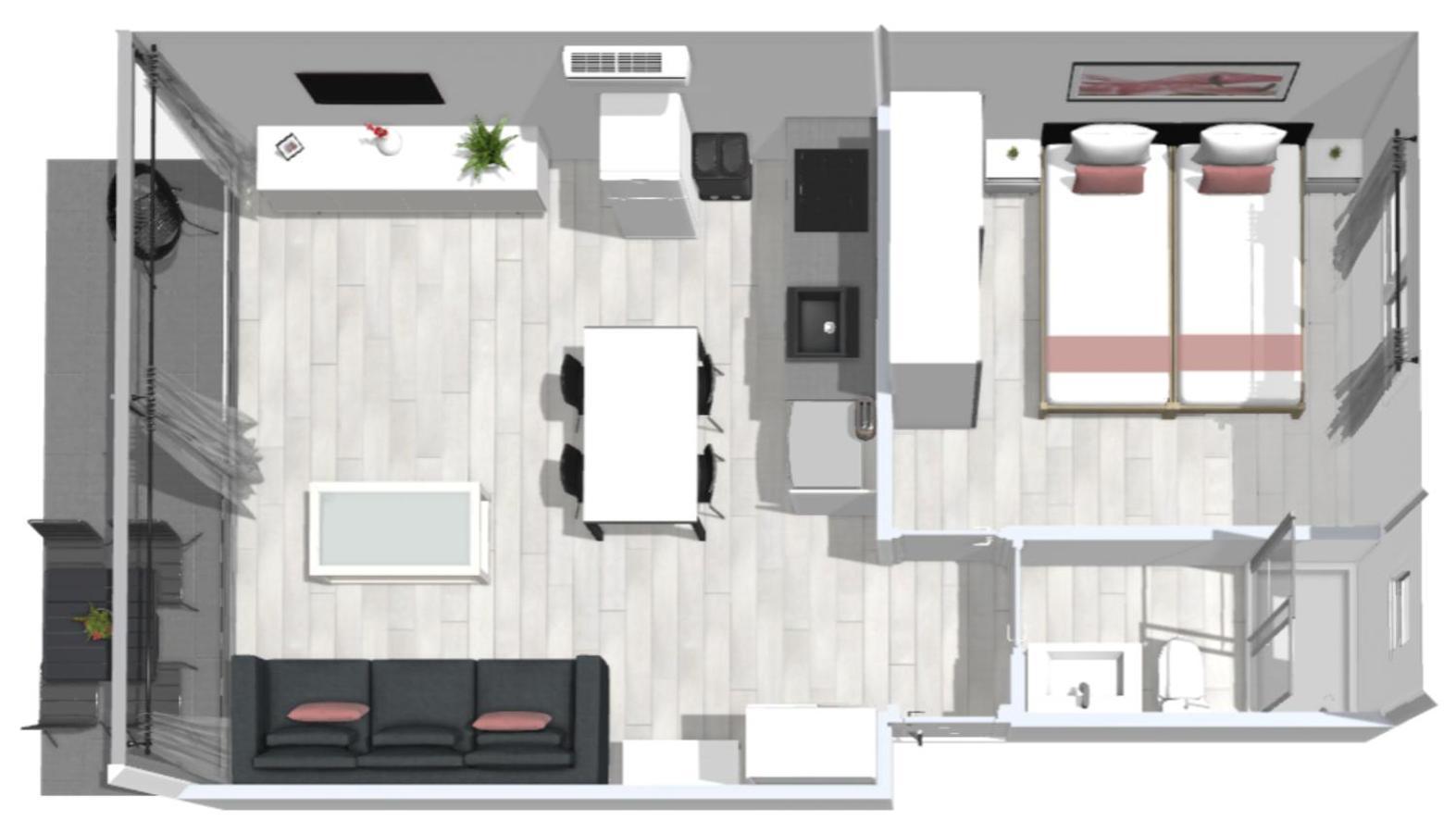 Roses Apartments 2 - Vista Mar Lateral 1Habitacion Eksteriør bilde